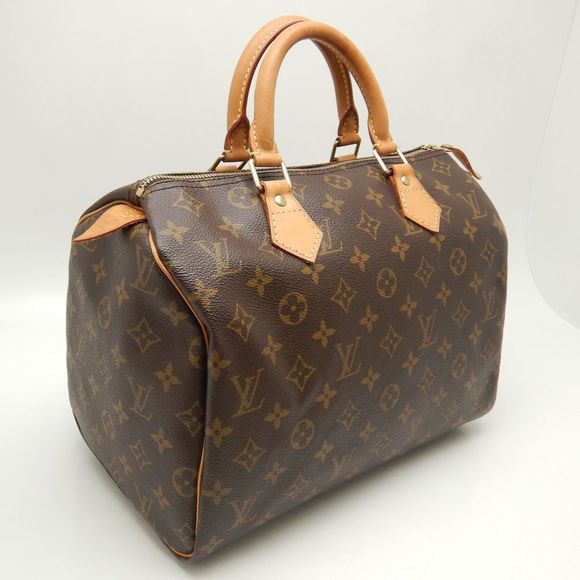 Louis Vuitton Monogram Speedy 30 Handbag Brown - Picture 2 of 8